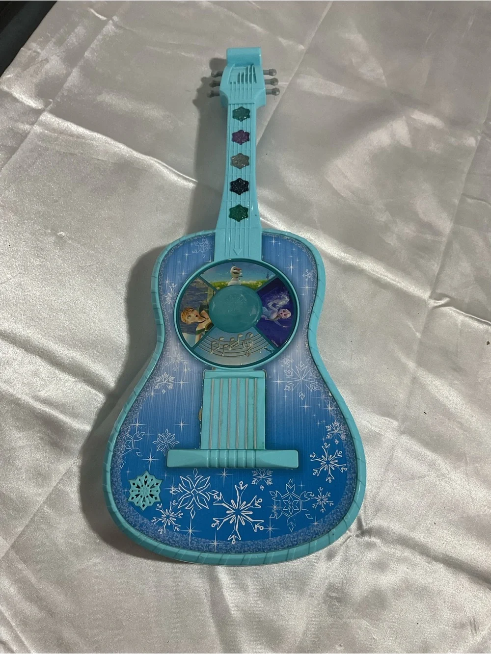 Kids Toy Acoustic Guitar - Light Blue Frozen-Themed Design